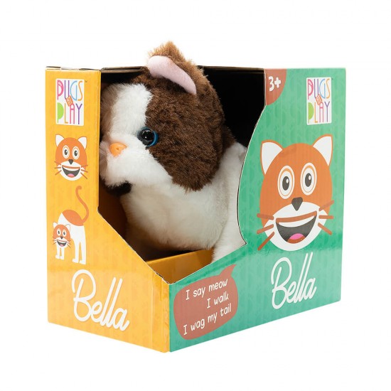 خرید اینترنتی عروسک کودک گربه سفید قهوه ای Pugs At Play مدل Bella | فروشگاه اینترنتی سیسمونی و اسباب بازی بیبی پرو