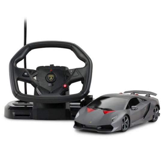 خرید اینترنتی ماشین بازی کنترلی لامبورگینی با مقیاس 1:18 راستار مدل Lamborghini Sesto Elemento with steering wheel Rastar | فروشگاه اینترنتی سیسمونی و اسباب بازی بیبی پرو