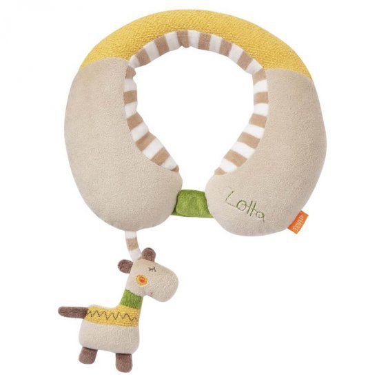 خرید اینترنتی بالش محافظ گردن با آویز جغجغه ای زرافه بیبی فن Babyfehn