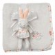 خرید اینترنتی پتو نوزاد همراه با عروسک طرح خرگوش بیبی فن Babyfehn