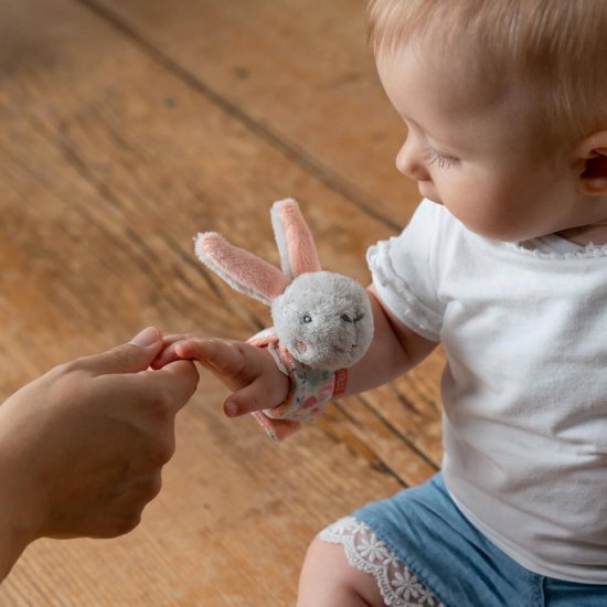 خرید اینترنتی مچ بند چسبی جغجغه ای بیبی فن طرح خرگوش Babyfehn