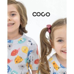 ست لباس راحتی کودک آستین کوتاه کبریتی کُ کُ Coco طرح بالن