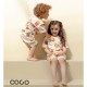 خرید اینترنتی لباس کودک ست تیشرت و شلوارک کُ کُ Coco طرح فست فود | فروشگاه اینترنتی سیسمونی و اسباب بازی بیبی پرو