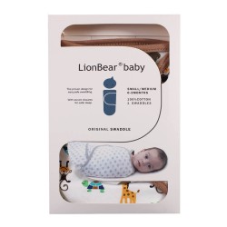 قنداق چسبی تک عددی نوزاد طرح شیر و لاک پشت Lion Bear