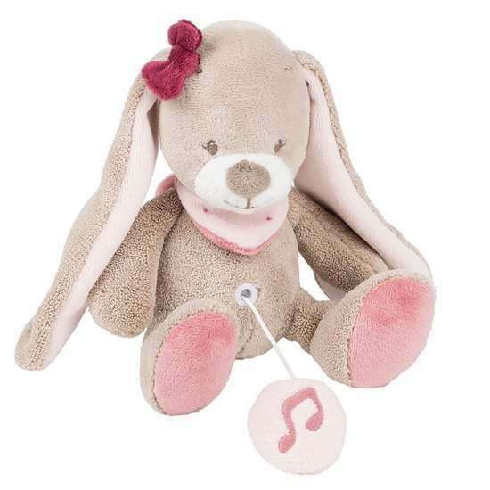 خرید اینترنتی عروسک موزیکال کوچک خرگوش صورتی ناتو Nattou