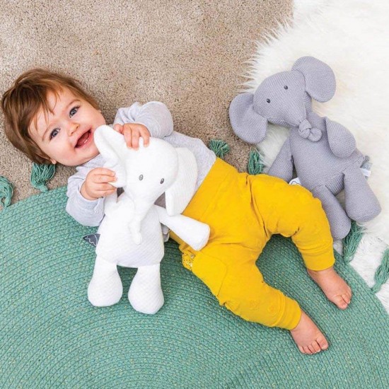خرید اینترنتی عروسک ناتو Nattou مدل فیل طوسی Tembo | فروشگاه اینترنتی سیسمونی و اسباب بازی بیبی پرو