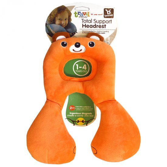 خرید اینترنتی بالش دور گردنی کودک طرح خرس نارنجی benbat