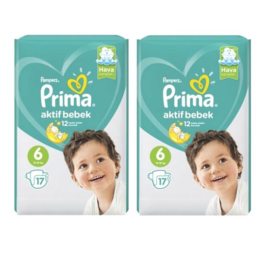 خرید اینترنتی پوشک پمپرز پریما ترک سایز 6 (34 عددی) Prima | فروشگاه اینترنتی سیسمونی و اسباب بازی بیبی پرو