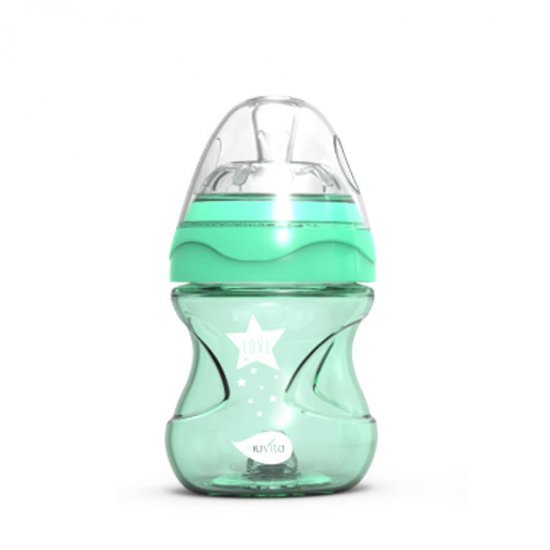 خرید اینترنتی شیشه شیر ضد نفخ 150 میل رنگ سبز نوویتا Nuvita