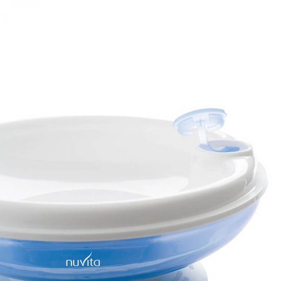 خرید اینترنتی کاسه چسبان گرم نگهدارنده غذای کودک رنگ آبی نوویتا Nuvita