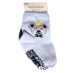 ست دو عددی جوراب نوزادی Katamino طرح خرس رنگ آبی