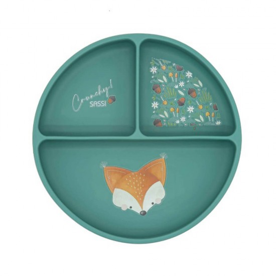 خرید اینترنتی بشقاب کودک طرح روباه ساسی Sassi | فروشگاه اینترنتی سیسمونی و اسباب بازی بیبی پرو