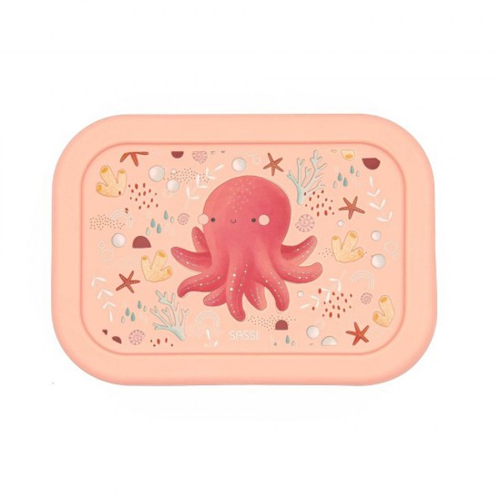 خرید اینترنتی لانچ باکس سیلیکونی طرح اختاپوس ساسی Sassi | فروشگاه اینترنتی سیسمونی و اسباب بازی بیبی پرو