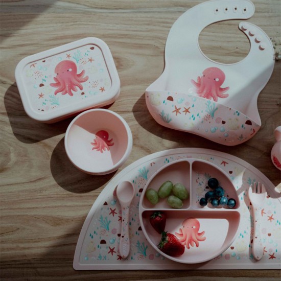 خرید اینترنتی لانچ باکس سیلیکونی طرح اختاپوس ساسی Sassi | فروشگاه اینترنتی سیسمونی و اسباب بازی بیبی پرو