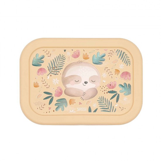 خرید اینترنتی لانچ باکس سیلیکونی طرح تنبل ساسی Sassi | فروشگاه اینترنتی سیسمونی و اسباب بازی بیبی پرو