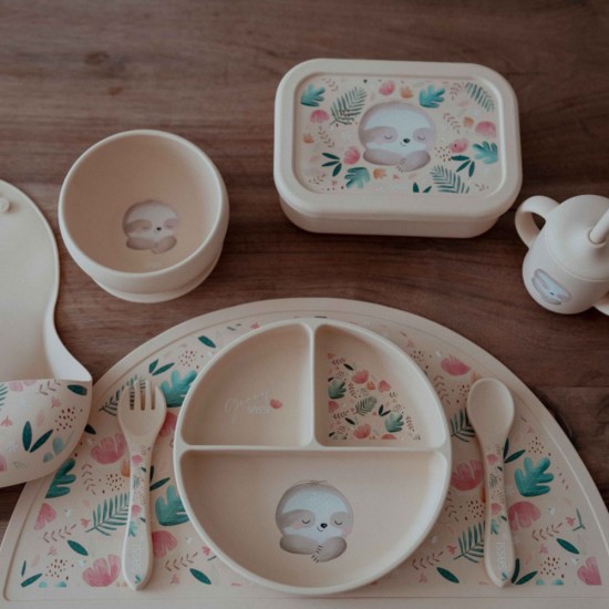 خرید اینترنتی لانچ باکس سیلیکونی طرح تنبل ساسی Sassi | فروشگاه اینترنتی سیسمونی و اسباب بازی بیبی پرو