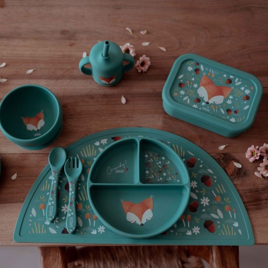 خرید اینترنتی لانچ باکس سیلیکونی طرح روباه ساسی Sassi | فروشگاه اینترنتی سیسمونی و اسباب بازی بیبی پرو