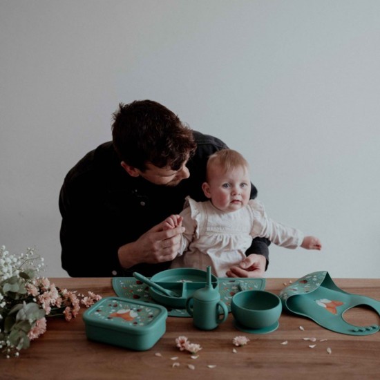 خرید اینترنتی لانچ باکس سیلیکونی طرح روباه ساسی Sassi | فروشگاه اینترنتی سیسمونی و اسباب بازی بیبی پرو