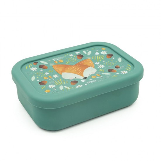 خرید اینترنتی لانچ باکس سیلیکونی طرح روباه ساسی Sassi | فروشگاه اینترنتی سیسمونی و اسباب بازی بیبی پرو