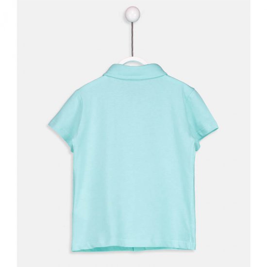 خرید اینترنتی پیراهن نوزاد رنگ سبزآبی  پسرانه ال سی وایکیکی LC WAIKIKI