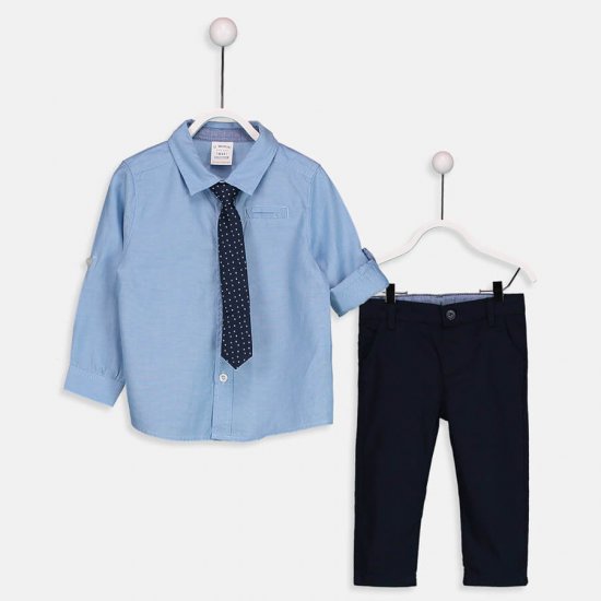 خرید اینترنتی ست پیراهن و  شلوار و کراوات  پسرانه ال سی وایکیکی LC WAIKIKI