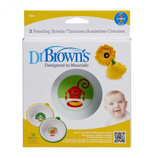خرید اینترنتی کاسه غذاخوری کودک دو عددی دکتر براونز Dr Browns