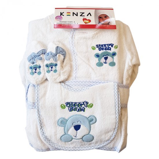 خرید اینترنتی ست شش تکه حوله تن پوش کودک طرح خرس کنزا Kenza