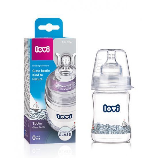 شیشه شیر پیرکس طرح دار 150میل لاوی Lovi شیشه شیر پیرکس طرح دار 150میل لاوی Lovi