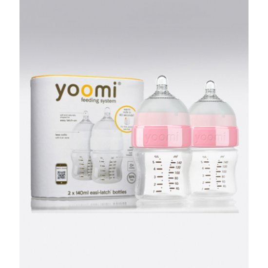 خرید اینترنتی ست دو عددی شیشه شیر 140 میل یومی Yoomi
