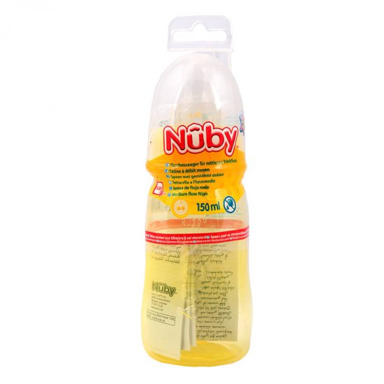 خرید اینترنتی شیشه شیر طلقی گرد 150 میل رنگی نوبی Nuby