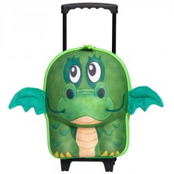 چمدان اوکی داگ Okiedog چرخ دار کوچک اژدها سبز