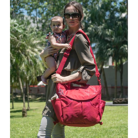 خرید اینترنتی کیف مادر سومو قرمز زرشکی-کوله پشتی اوکی داگ Okiedog