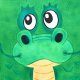 خرید اینترنتی کیف غذای کودک طرح اژدهای سبز اوکی داگ Okiedog