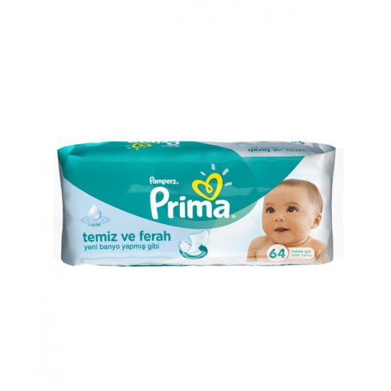 دستمال مرطوب 64 عددی پریما Pampers دستمال مرطوب 64 عددی پریما Pampers