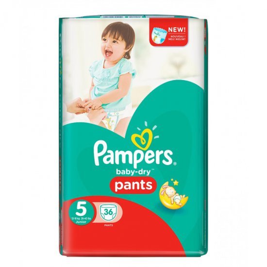 خرید اینترنتی پوشک شورتی کودک سایز 5 (36 عددی) پمپرز Pampers