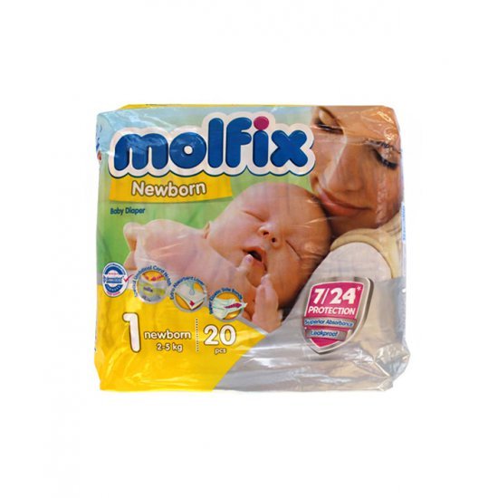 خرید اینترنتی پوشک نوزادی سایز 1 Molfix