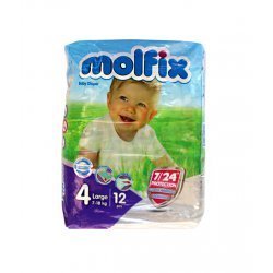 پوشک نوزادی سایز 4 (12 عددی)  Molfix