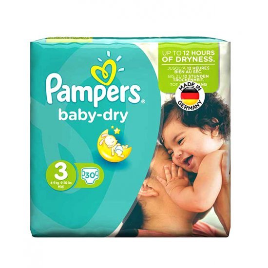 پوشک کامل بچه Pampers(آلمانی), حاوی لوسیون، سایز 3 (30 عددی) پوشک کامل بچه Pampers(آلمانی), حاوی لوسیون، سایز 3 (30 عددی)