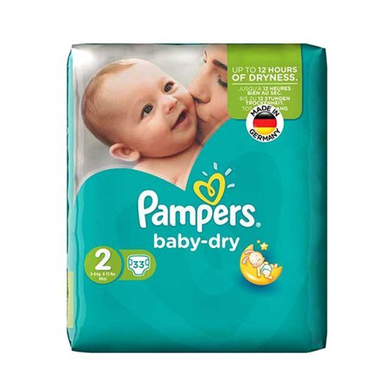 پوشک کامل بچه Pampers(آلمانی), حاوی لوسیون، سایز 2 (33 عددی) پوشک کامل بچه Pampers(آلمانی), حاوی لوسیون، سایز 2 (33 عددی)