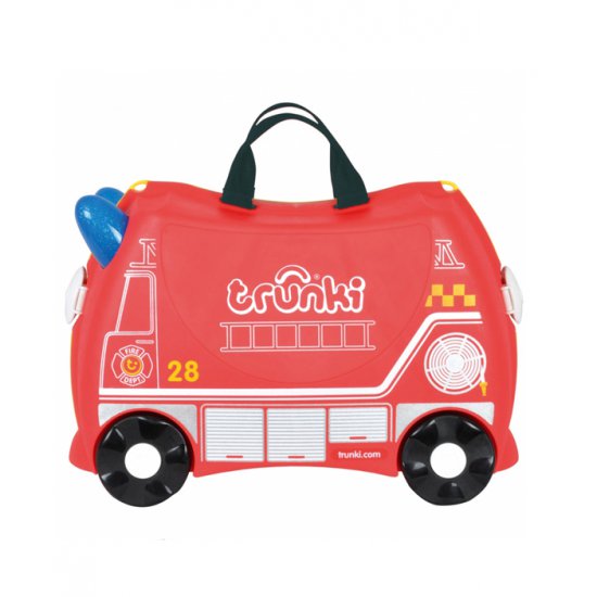 خرید اینترنتی چمدان چرخ دار کودک طرح ماشین آتش نشانی ترانکی Trunki