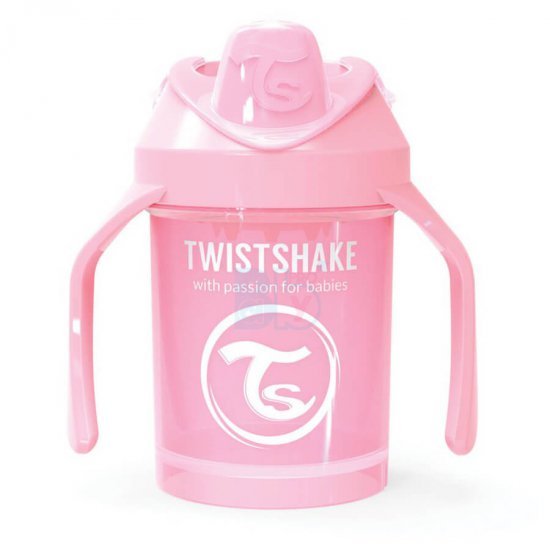 خرید اینترنتی لیوان آبمیوه خوری 230  میل پاستل صورتی تویست شیک  Twistshake