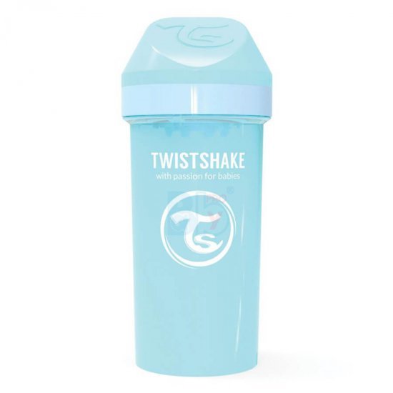 خرید اینترنتی لیوان آبمیوه خوری 360  میل آبی پاستل  تویست شیک  Twistshake