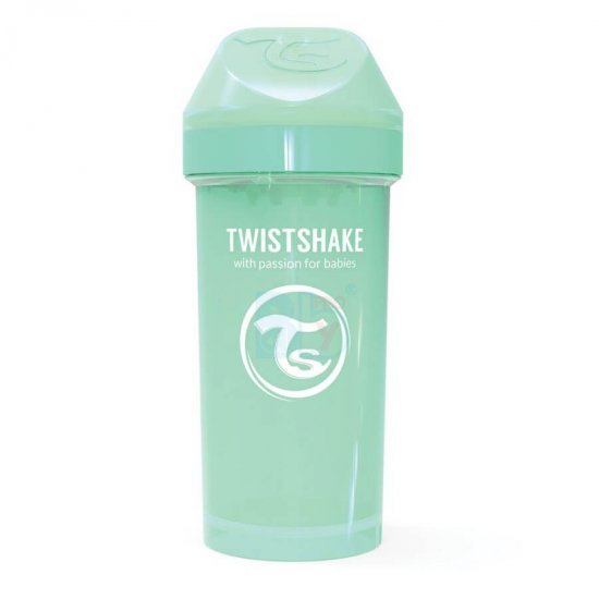 خرید اینترنتی لیوان آبمیوه خوری 360  میل سبز  پاستل  تویست شیک  Twistshake