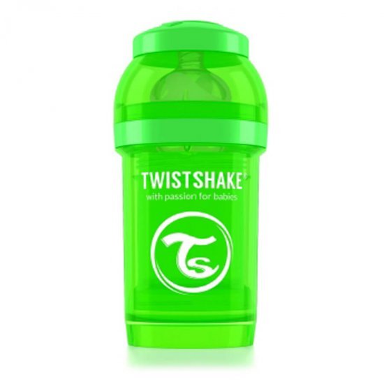 خرید اینترنتی شیشه شیر ضد نفخ  180 میل سبز  تویست شیک  Twistshake