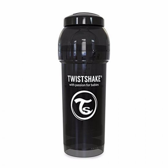 خرید اینترنتی شیشه شیر ضد نفخ  260 میل مشکی تویست  شیک  Twistshake