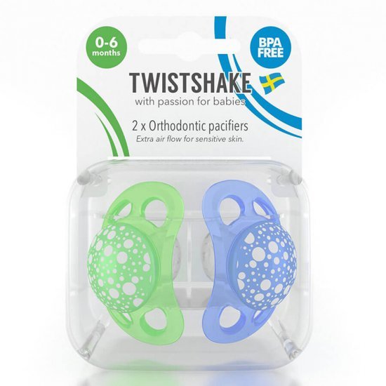 پستانک دو عددی 0 تا 6 ماه آبی تویست شیک Twistshake پستانک دو عددی 0 تا 6 ماه آبی تویست شیک Twistshake