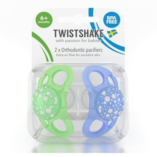 پستانک دو عددی 6 ماه به بالا آبی تویست شیک Twistshake پستانک دو عددی 6 ماه به بالا آبی تویست شیک Twistshake