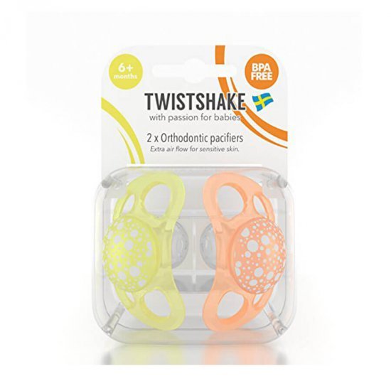 پستانک دو عددی 6 ماه به بالا نارنجی تویست شیک Twistshake پستانک دو عددی 6 ماه به بالا نارنجی تویست شیک Twistshake