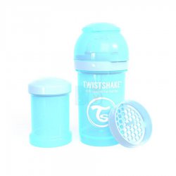 شیشه شیر  تویست شیک  ضد نفخ  180 میل پاستل آبی  Twistshake 