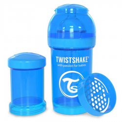 شیشه شیر ضد نفخ  180 میل آبی  تویست شیک  Twistshake 